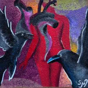 Obraz 431 – mini, akryl na plátně, 20 × 20 cm