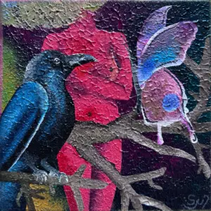 Obraz 996 – mini, akryl na plátně, 20 × 20 cm
